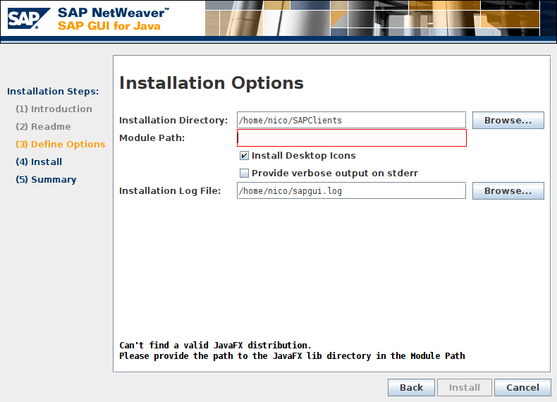 sap gui install